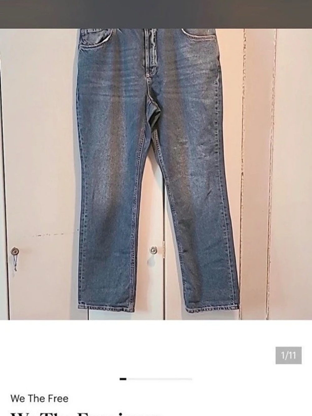 We The Free curvy Siren Low Rise Straight Leg Straight Leg Jeans in Blue